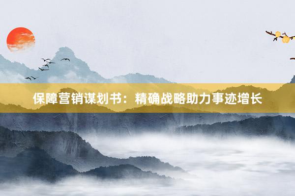 保障营销谋划书：精确战略助力事迹增长